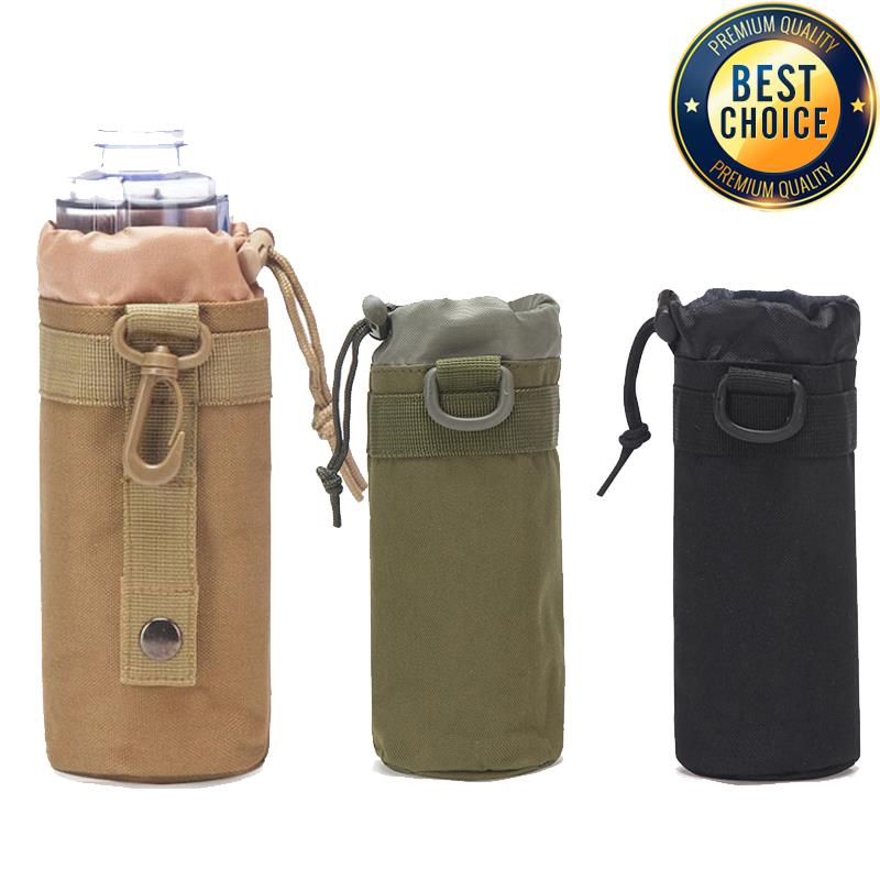 Camping Cooking Bag - 狩猟水ボトルポーチ屋外モールケトルポーチホルダーキャンプハイキングサイクリングボトルバッグ巾着多機能ボトル P