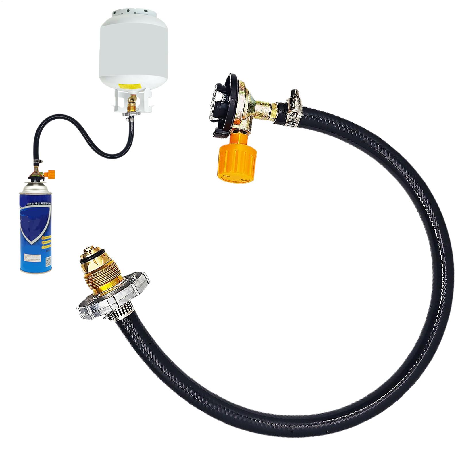 Camping Cooking Propane - バルブ付きプロパン詰め替えアダプター プロパンタンク詰め替えアダプターホース グリル転送用高圧コネクター延長管