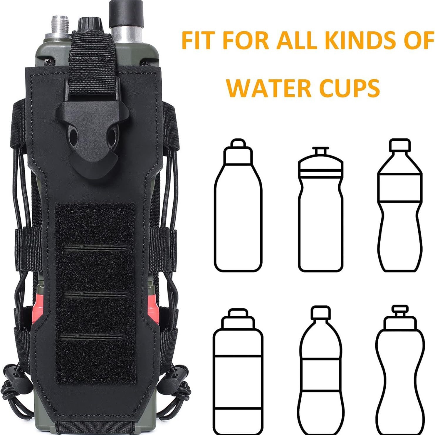 Camping Cooking Bag - Molle ウォーターボトルポーチ ラジオホルスター ウエストパック ケトルホルダーバッグ アウトドア
