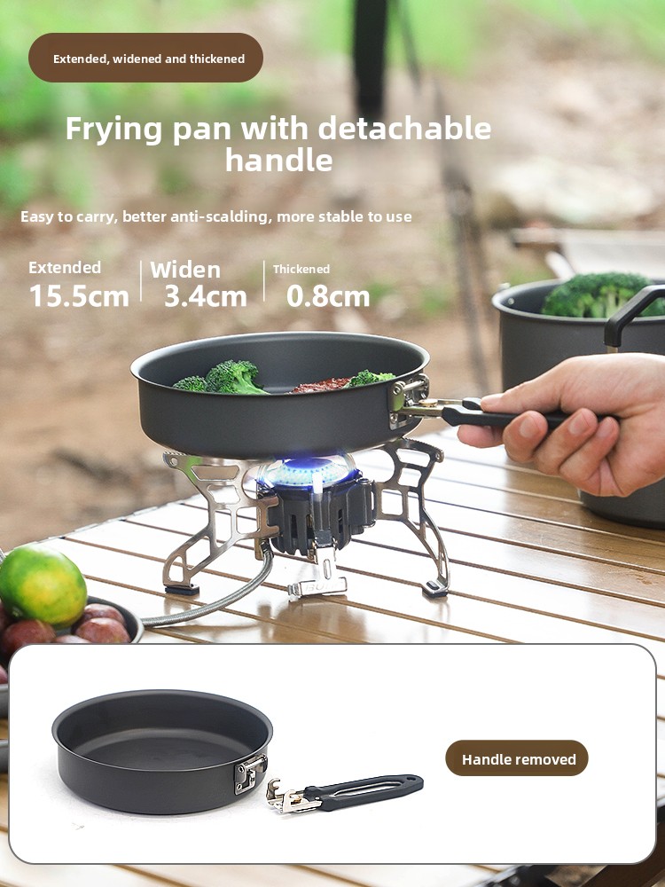 Camping Cooking Pots And Pans Set - 2026Bulin C15 アウトドア小型フライパン ポータブル折りたたみ式キャンプセット 鍋具 ピクニック調理器具