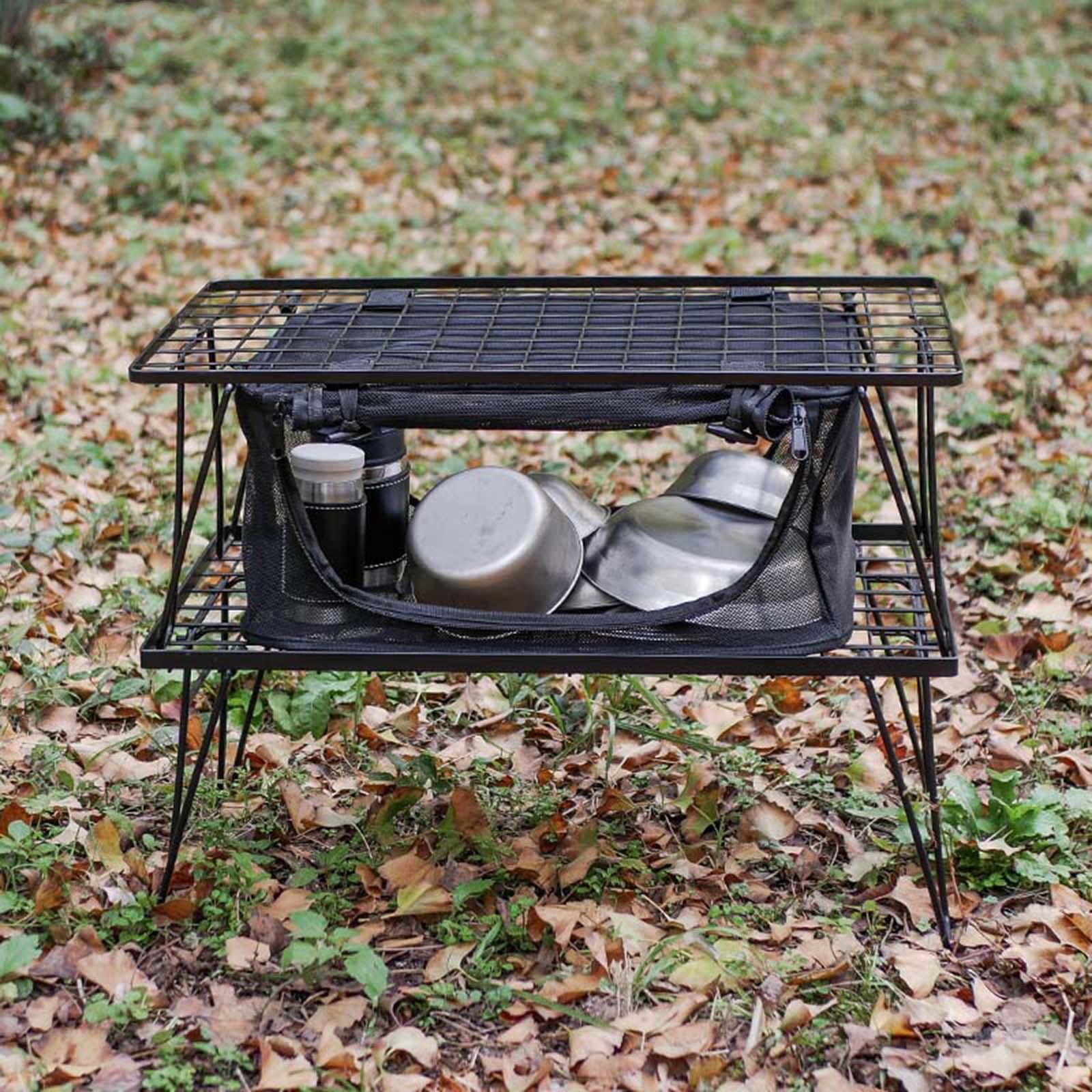 Camping Cooking Bag - 食器収納バッグ ポータブル収納ケース 調理器具 折りたたみ式 キャンプ用