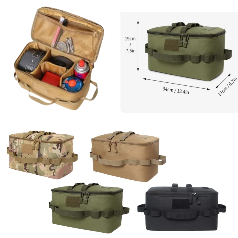 Camping Cooking Bag - アウトドアポーチ キャンプ収納袋 調理器具オーガナイザー ポータブル食器ハンドバッグ ピクニックバッグ キャンプ