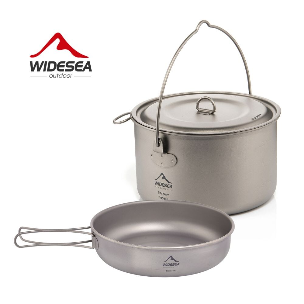 Camping Cooking Pots And Pans Set - キャンプ用食器チタン調理器具セット観光大釜屋外調理鍋フライパンピクニックキッチンハイキングトレッキング