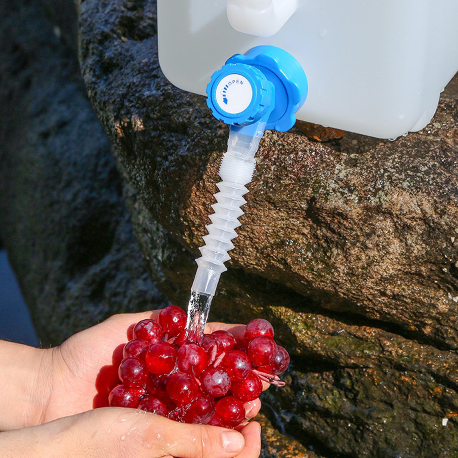 Camping Cooking And Drinking - 15L 飲料水バケツ蛇口付きポータブル飲料水タンク収納キャリア屋外キャンプ調理ピクニックハイキング用