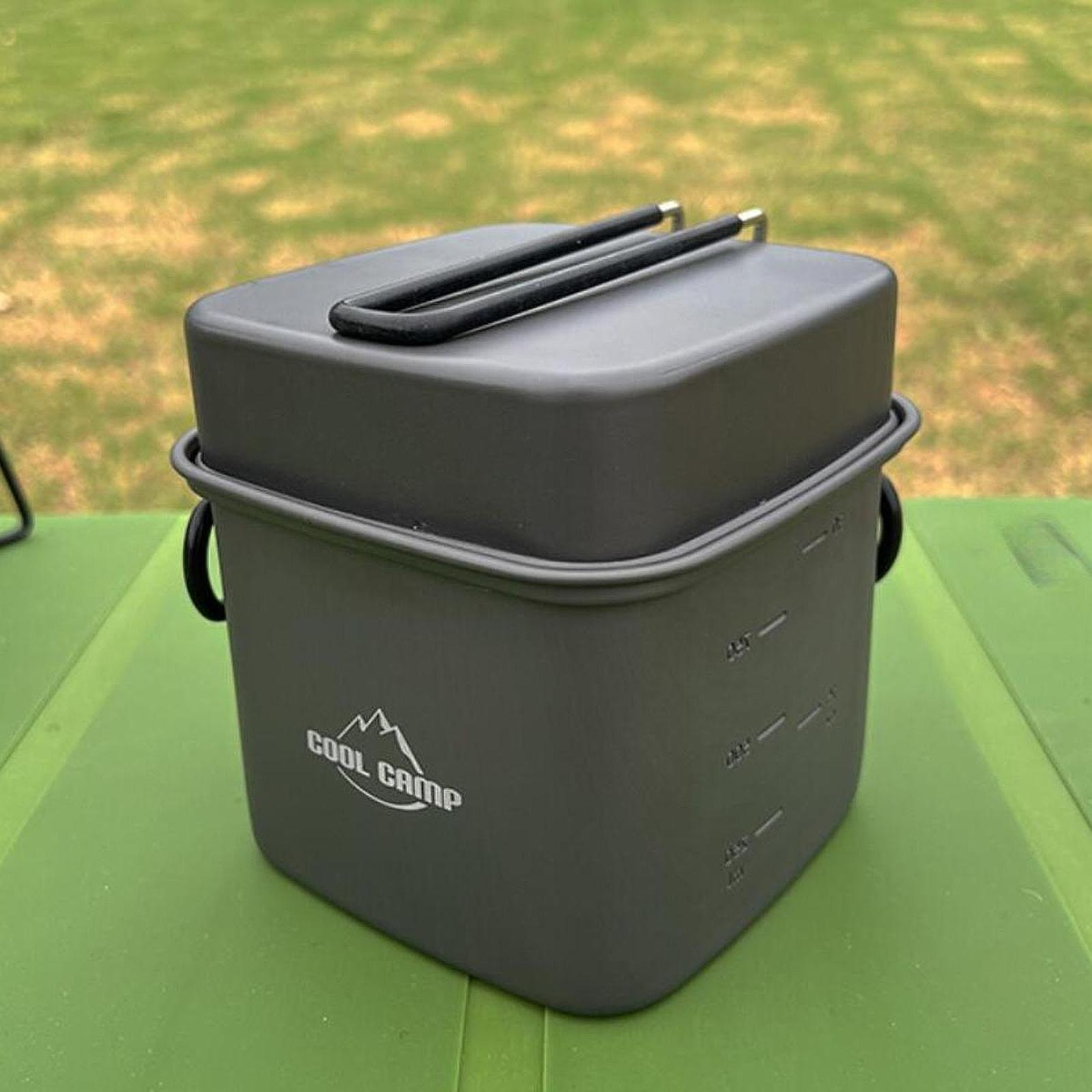 Camping Cooking Pots And Pans Set - キャンプ用調理器具セット フライパン 旅行用 軽量 キャンプ ハイキング