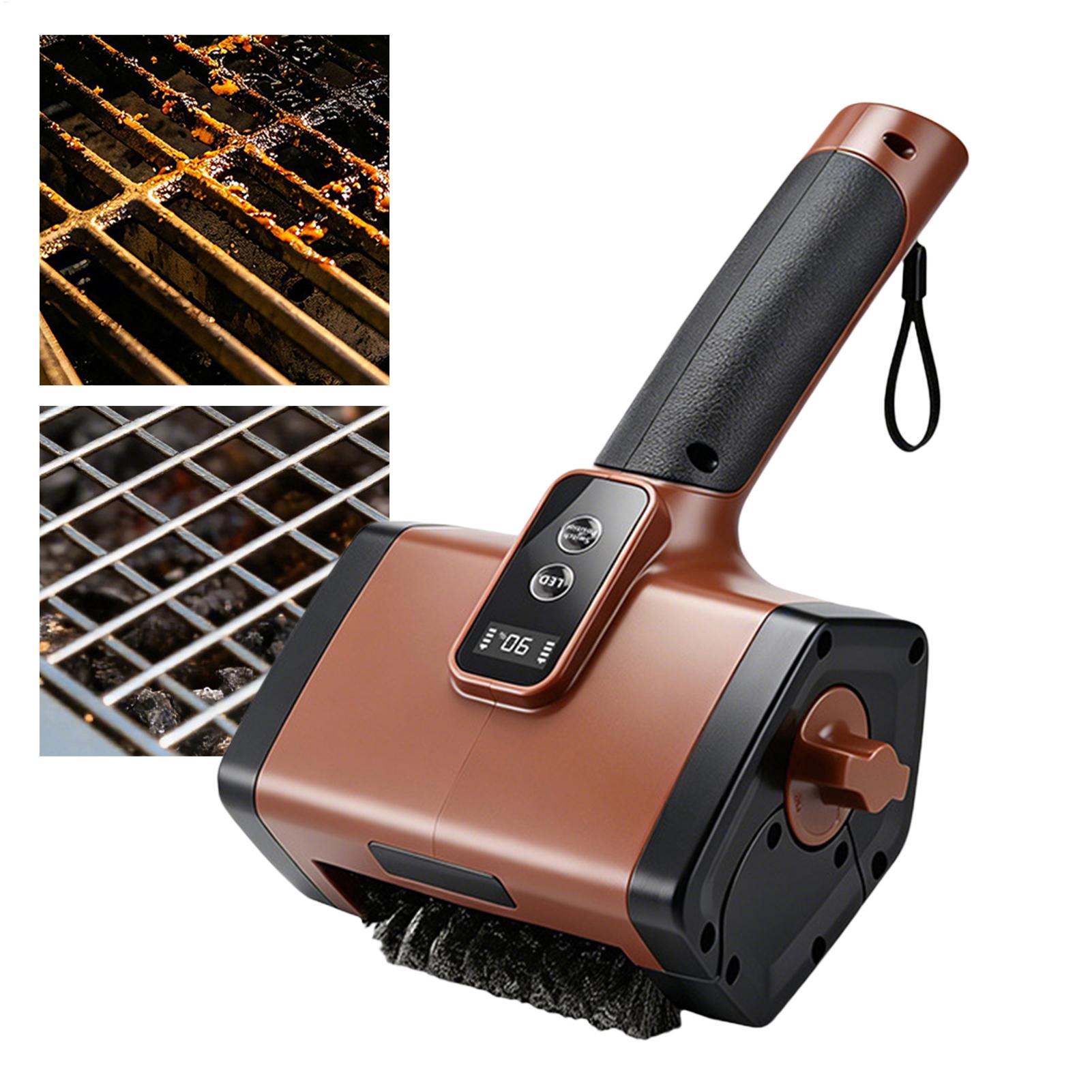 Camping Cooking Grate - 自動グリルクリーナー 3000mAh 充電式バーベキュークリーニングブラシ バーベキューグリルオーブンキッチンキャンプレストラン家庭屋外用