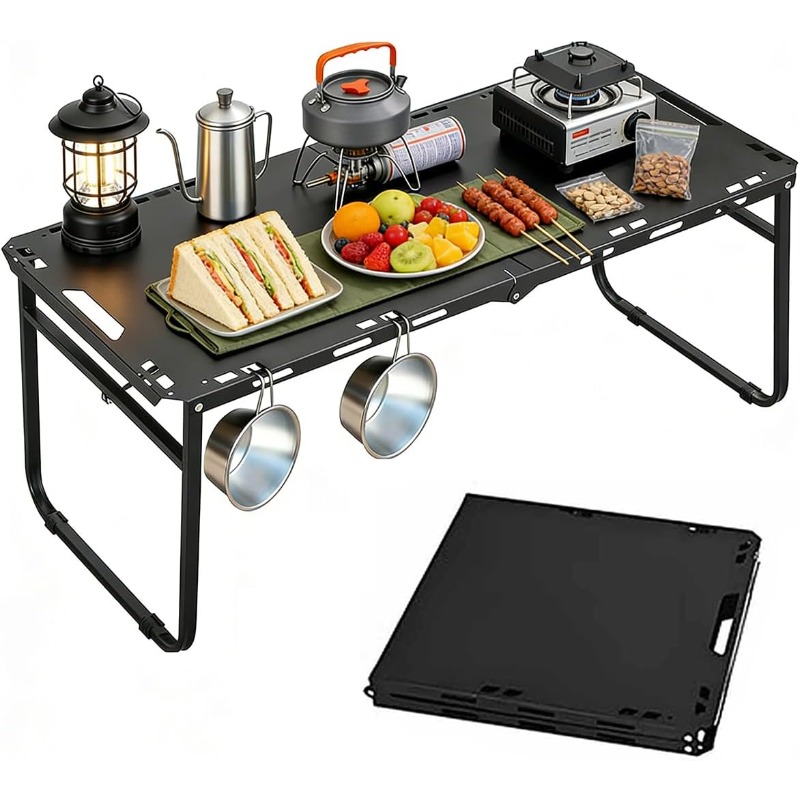 Camping Cooking Bag - キャンプテーブル 調節可能 折りたたみ式 ポータブル RV BBQ
