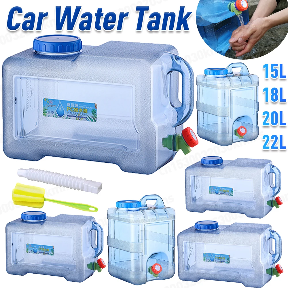 Camping Cooking And Drinking - 5-22L 飲料水バケツ 運転用純水タンク 水貯蔵キャリア 蛇口付き 屋外キャンプ