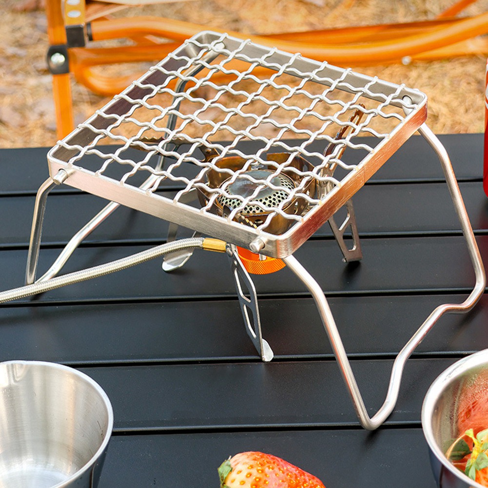Camping Cooking Grate - HHOバーベキューグリルスタンドツール、グリルスタンド、ガス式屋外家庭用ポータブルミニキャンプファイヤー、キャンプピクニック用グリル