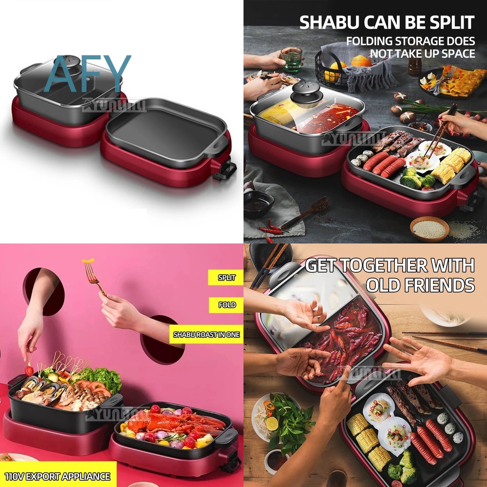 Camping Cooking Hot Plate - ポータブル電気ホットポットグリル、家庭用屋外キャンプ用折りたたみ式BBQマシン、多機能調理プレート、あらゆる調理台に対応