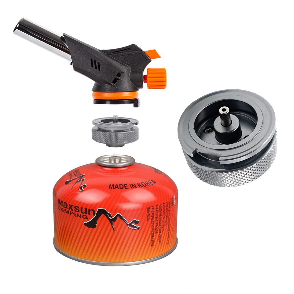 アルミ合金ガスキャニスターアダプターコンバーターコネクターア - Camping Cooking Propane のレビューと価格