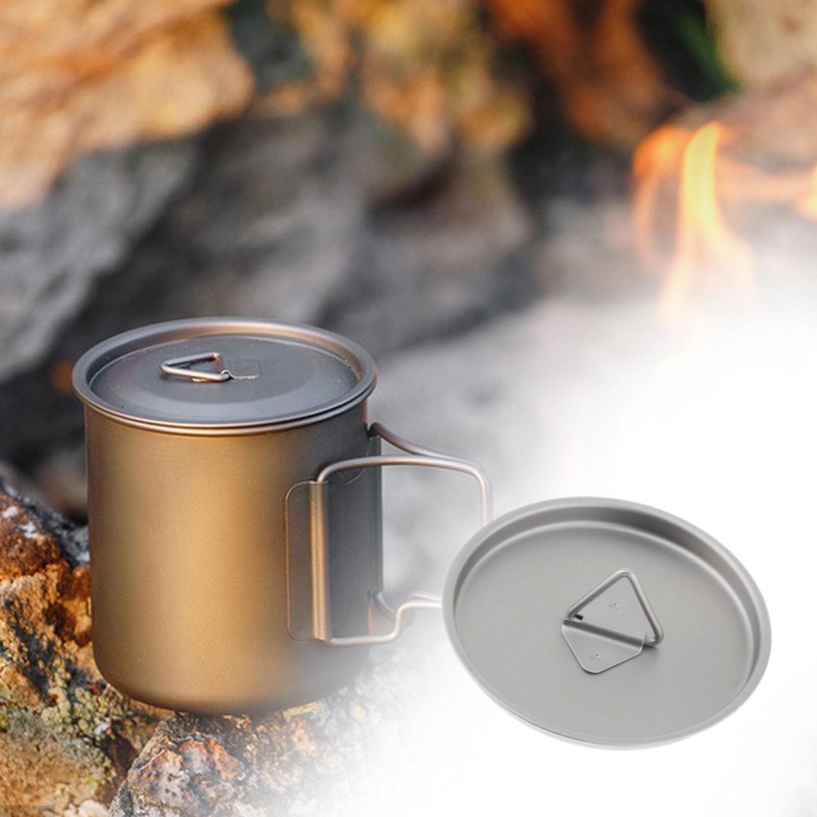 チタン屋外マグ蓋調理器具調理キャンプポット蓋食器飲料ミルクカ - Camping Cooking And Drinking のレビューと価格