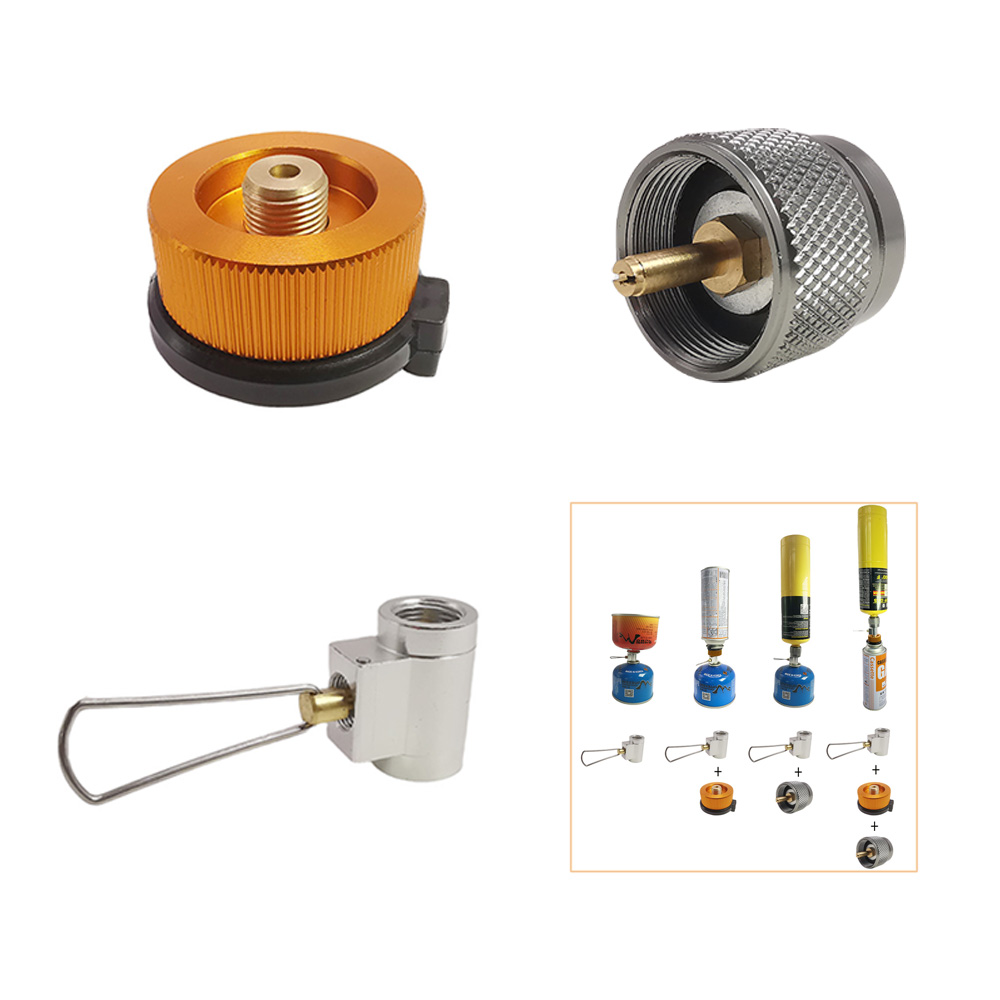 3 ピース/セットキャンプストーブアダプターブタンキャニスタ - Camping Cooking Propane のレビューと価格