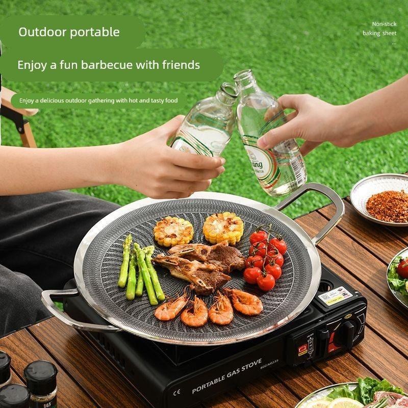 316ステンレス鋼多機能調理BBQグリルパン、キャンプ、家庭 - Camping Cooking Griddle のレビューと価格