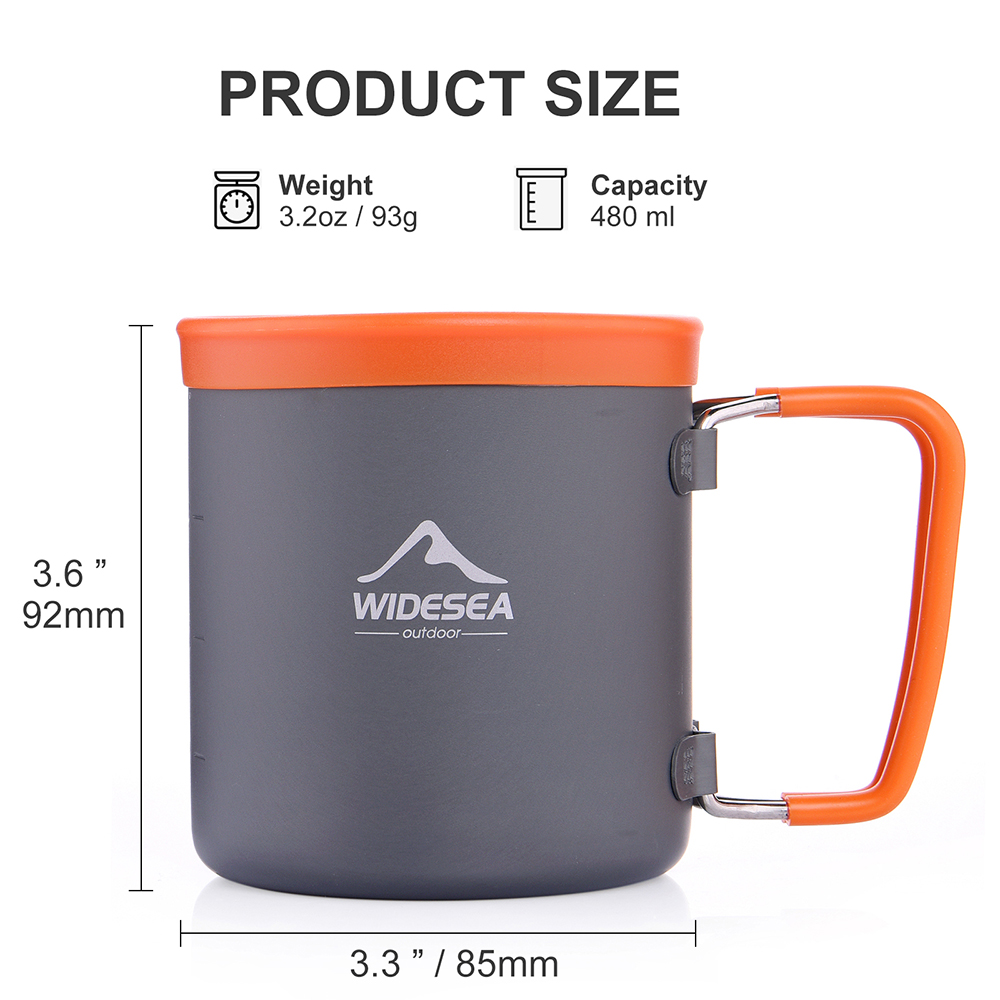 幅の広いキャンプアルミカップ屋外マグ金の食器ピクニック調理器 - Camping Cooking And Drinking のレビューと価格