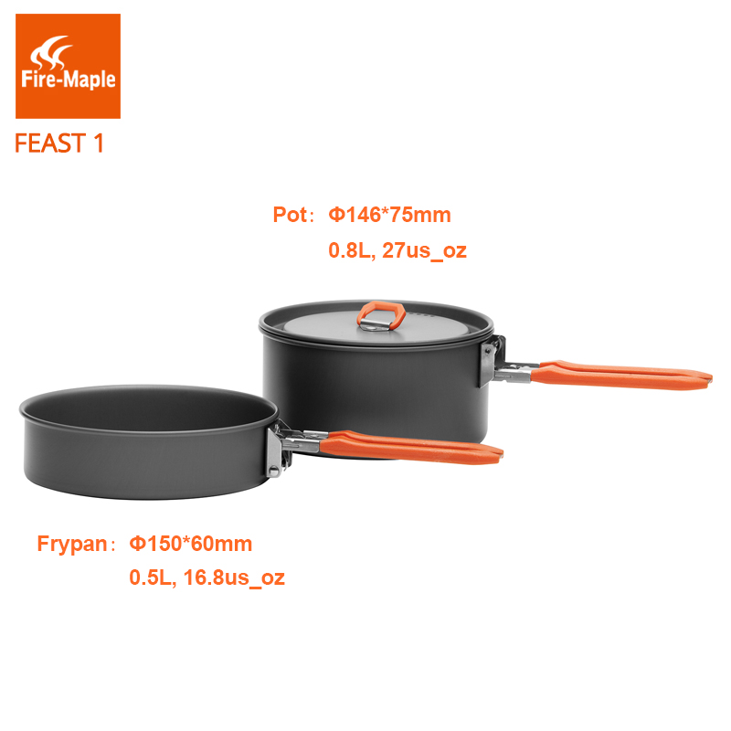 ファイヤーマプル祭1屋外キャンプハイキング調理器具バックパッ - Camping Cooking Pots And Pans Set のレビューと価格