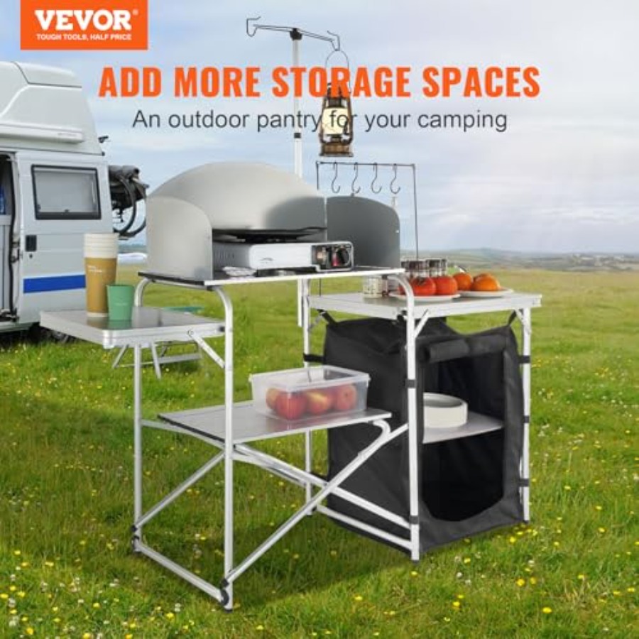 キャンプキッチンテーブル、折りたたみ式屋外調理台、収納キャリ - Camping Cooking Bag のレビューと価格