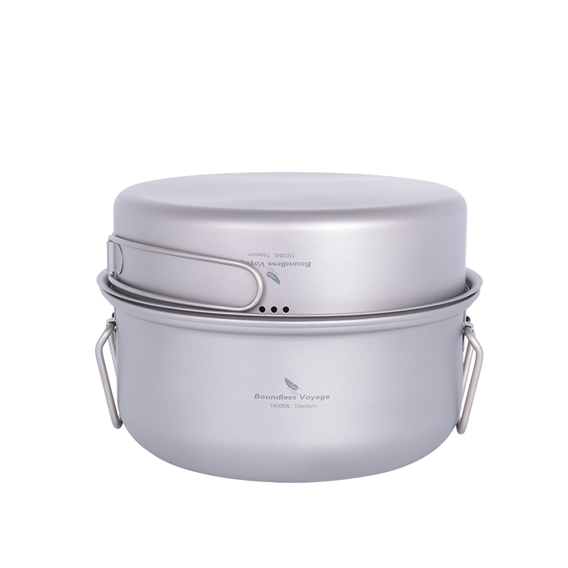 バウンドレスボヤージュ チタン製蒸し器 アウトドアキャンプ調 - Camping Cooking Pots And Pans Set のレビューと価格