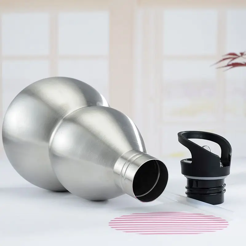 大容量304ステンレス鋼ひょうたん型スポーツウォーターボトル - Camping Cooking And Drinking のレビューと価格