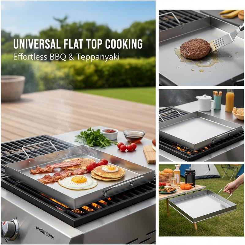 ユニバーサルフラットトップグリドル 18x16インチ キャン - Camping Cooking Griddle のレビューと価格