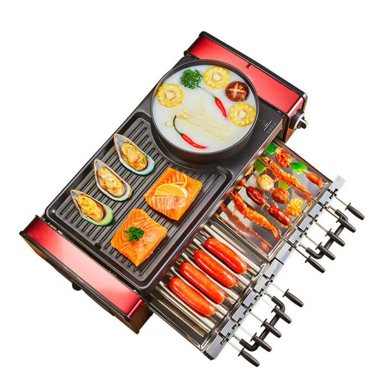 家庭用ノンスティックBBQマシン電気グリルキャンプ用ホットポ - Camping Cooking Hot Plate のレビューと価格