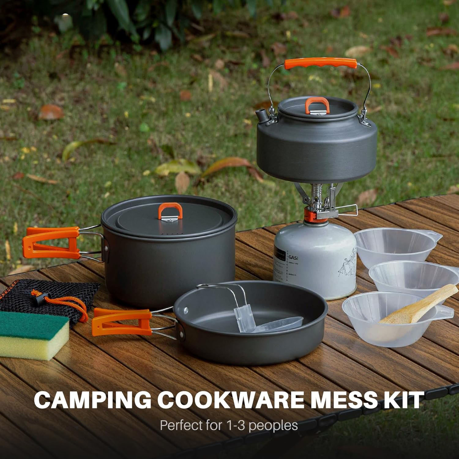 キャンプ用調理器具 キャンプ用ポットとフライパンセット ケト - Camping Cooking Pots And Pans Set のレビューと価格