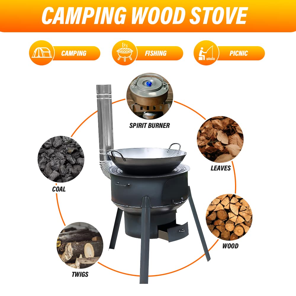 58cmポータブルで取り外し可能な屋外調理ストーブ、移動可能 - Camping Cooking Hot Plate のレビューと価格