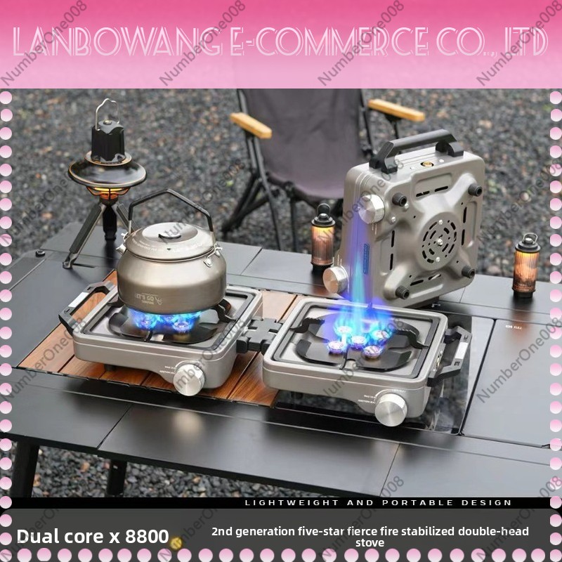 屋外用デュアルバーナー高出力キャンプストーブ折りたたみ式BB - Camping Cooking Gazebo のレビューと価格