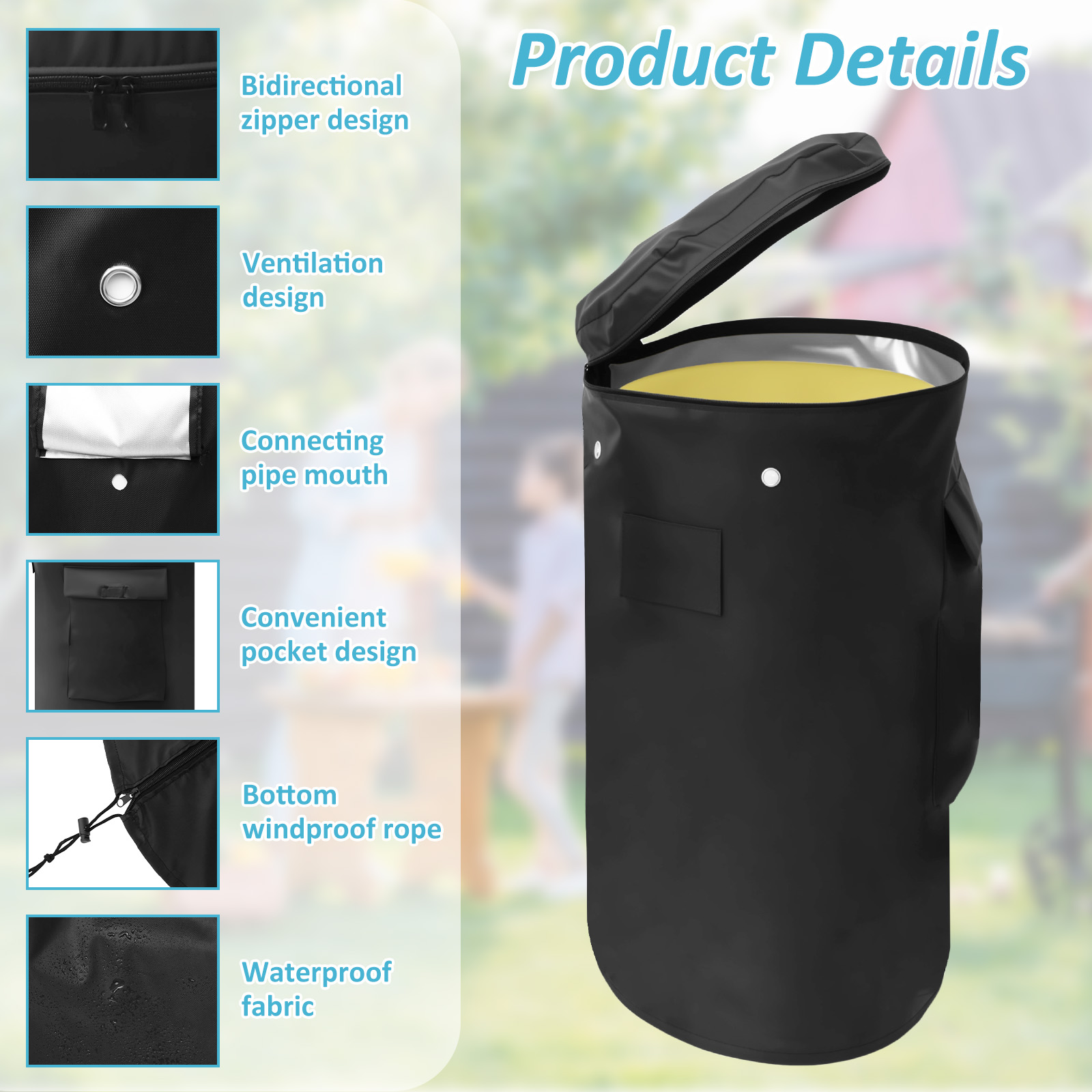 オックスフォード布プロパンタンクカバー通気性のある巾着底ガス - Camping Cooking Propane のレビューと価格