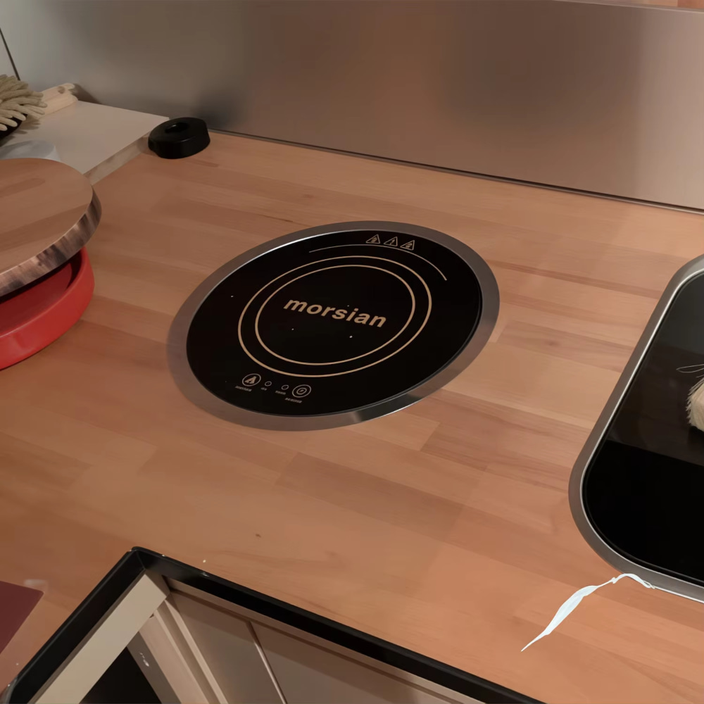 誘導調理器 1200W 埋め込み式 RV 丸型セラミックホッ - Camping Cooking Hot Plate のレビューと価格