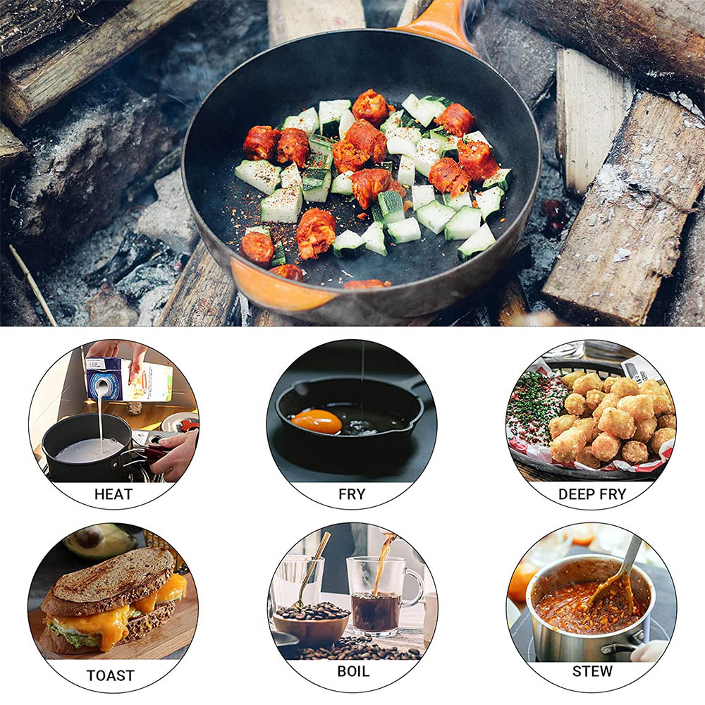3〜4人用のポータブル屋外調理セット、フライパン、キャンプ鍋 - Camping Cooking Pots And Pans Set のレビューと価格
