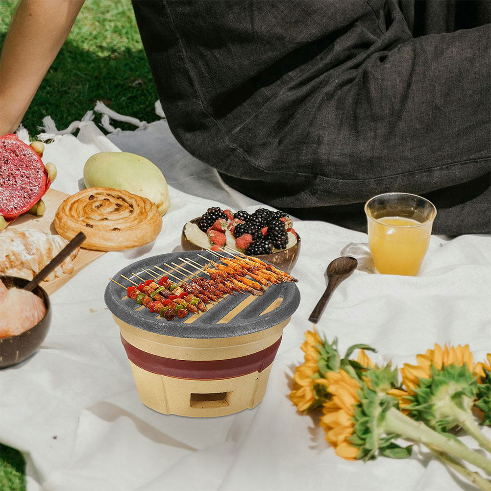 鋳鉄製ファイヤーピットグリルグレート15cm丸型屋外BBQグ - Camping Cooking Grate のレビューと価格