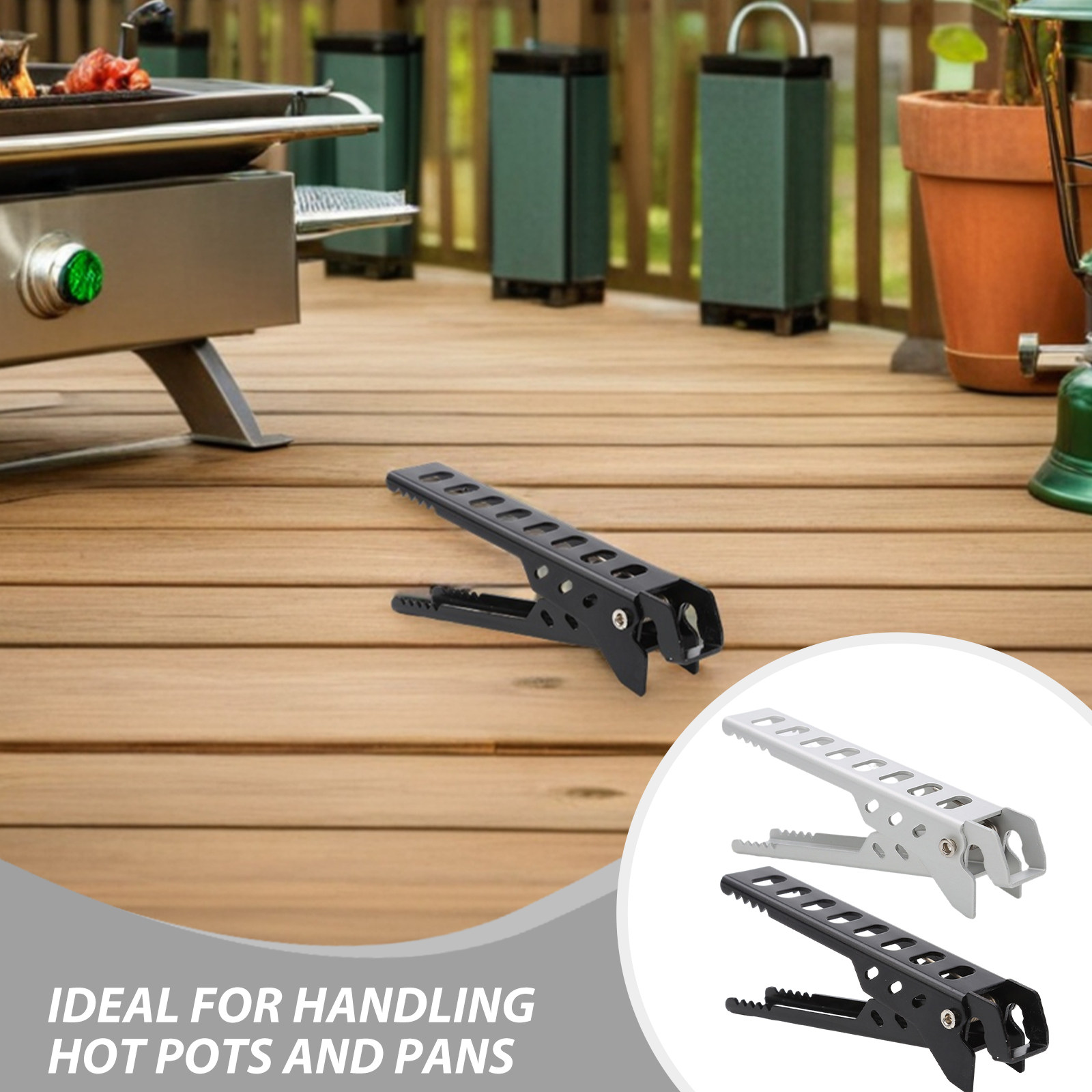4個入りアルミ製鍋つかみ、耐熱・火傷防止鍋ハンドルグリップ、 - Camping Cooking Hot Plate のレビューと価格