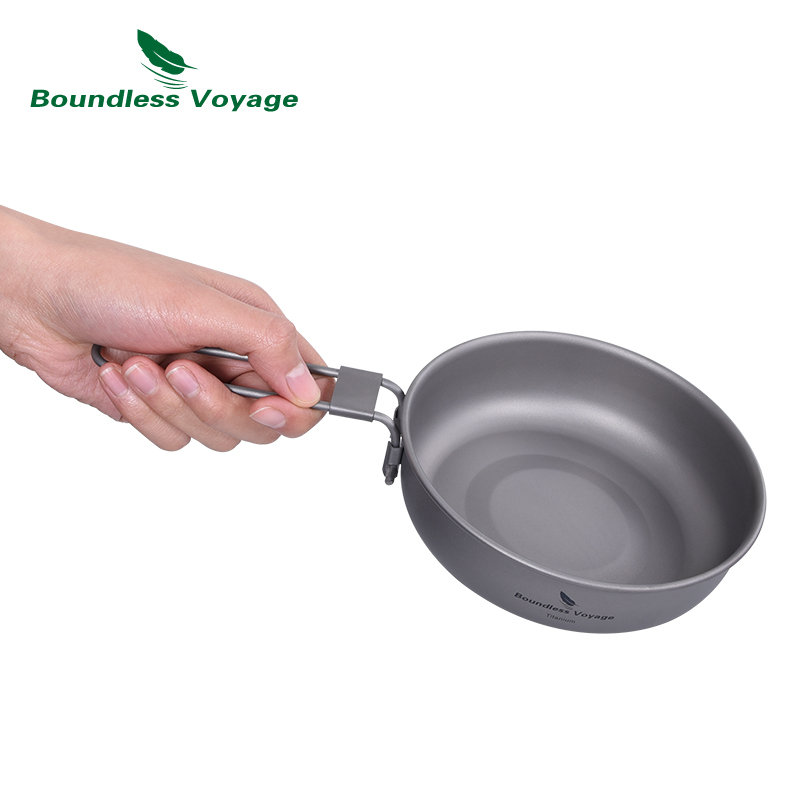 折りたたみ式ハンドル付き超軽量チタンフライパン,屋外キャンプ - Camping Cooking Griddle のレビューと価格