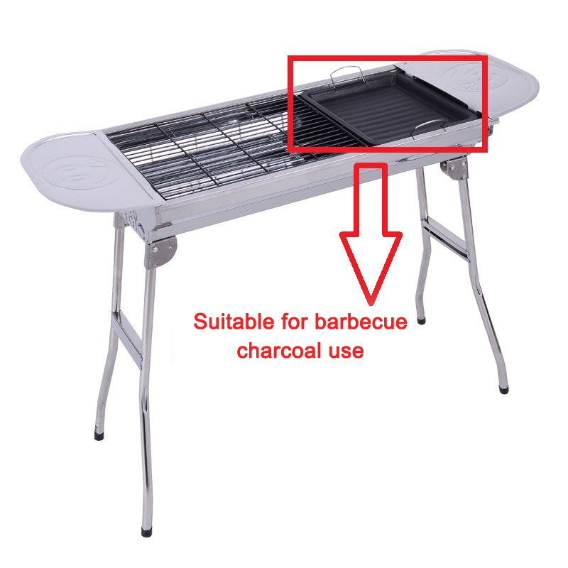 屋外用厚い四角グリルパン 2つのハンドル付き ポータブルノン - Camping Cooking Griddle のレビューと価格