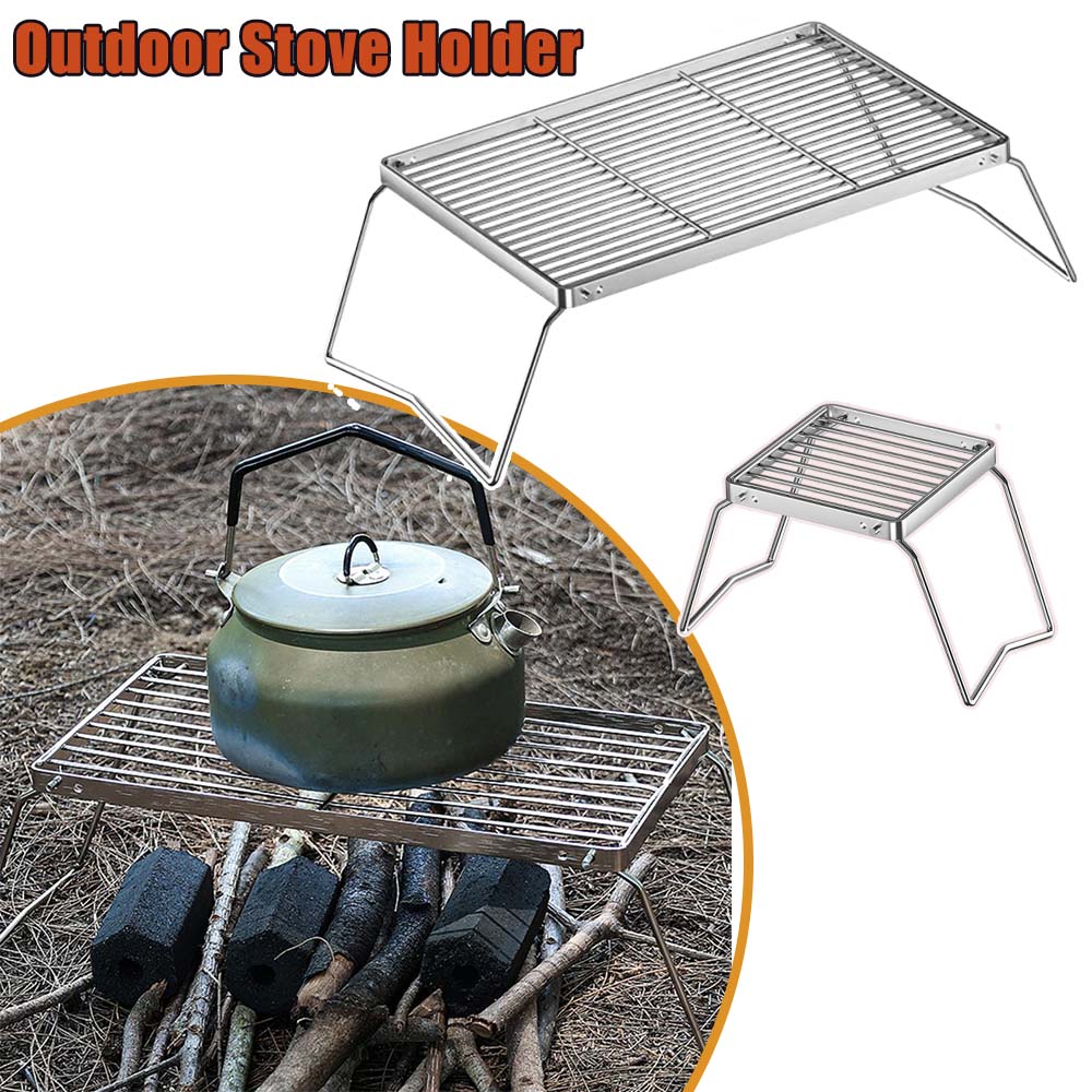 屋外夏用軽量ステンレス鋼アウトドアストーブホルダーコンパクト - Camping Cooking Grate のレビューと価格
