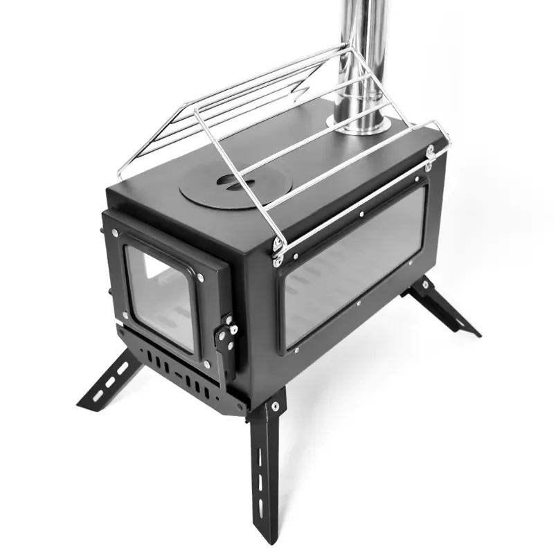 ポータブル冷間圧延鋼製屋外調理テントストーブ キャンプ用薪燃 - Camping Cooking And Drinking のレビューと価格
