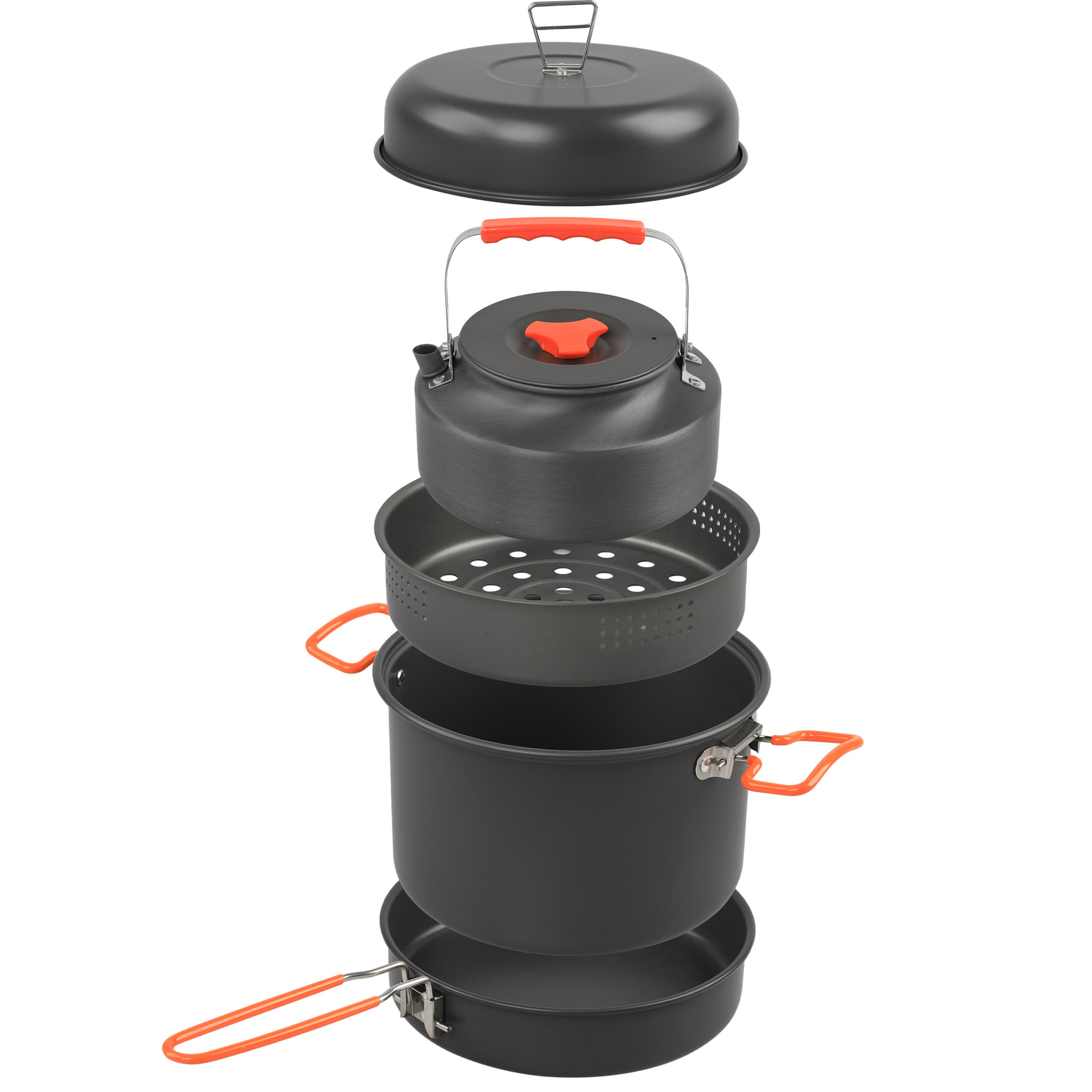 屋外調理器具セット、キャンプ調理鍋、ケトル、蒸し器、フライパ - Camping Cooking Pots And Pans Set のレビューと価格
