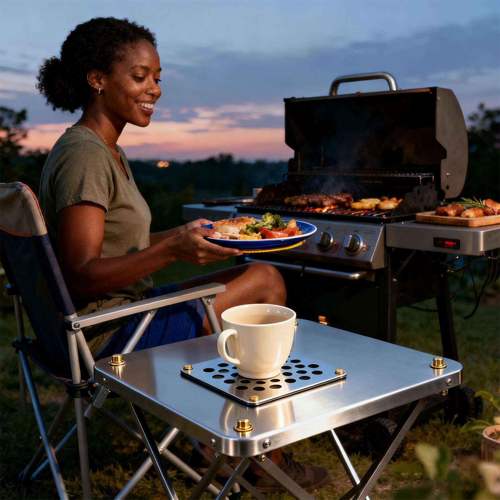 鍋やフライパン用のトライベット 耐熱調理用ベーキングパンホル - Camping Cooking Hot Plate のレビューと価格