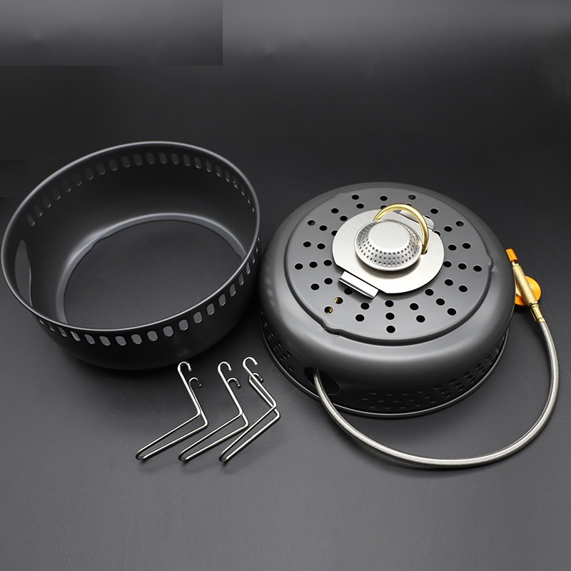 キャンプ用合金製調理鍋フライパンストーブセット XB-Q1  - Camping Cooking Pots And Pans Set のレビューと価格