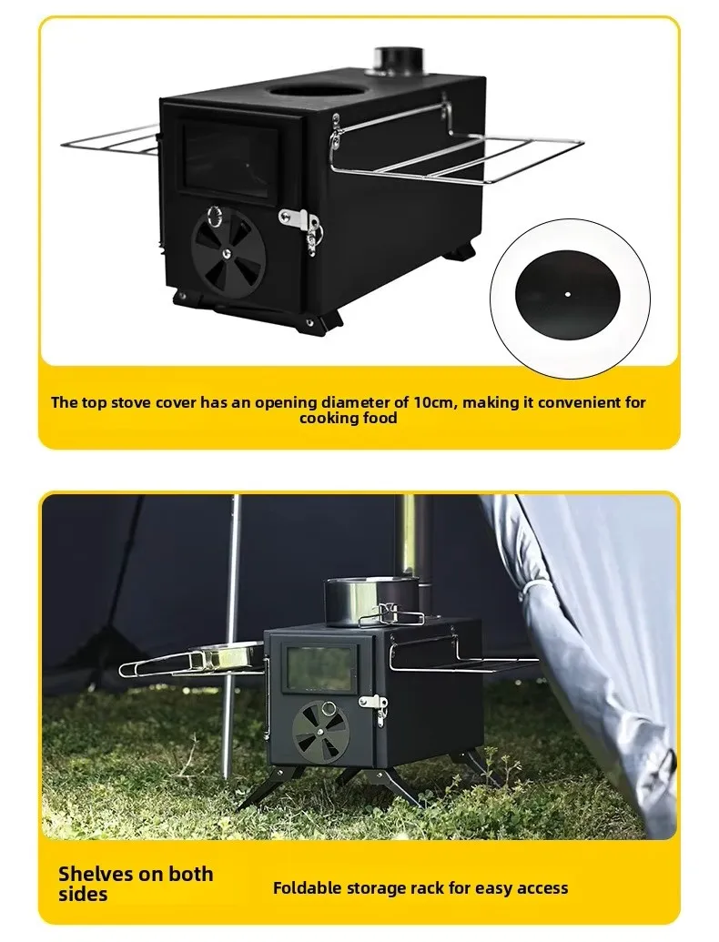 炭素鋼製ポータブル屋外調理テントストーブ、キャンプ、グリル、 - Camping Cooking And Drinking のレビューと価格
