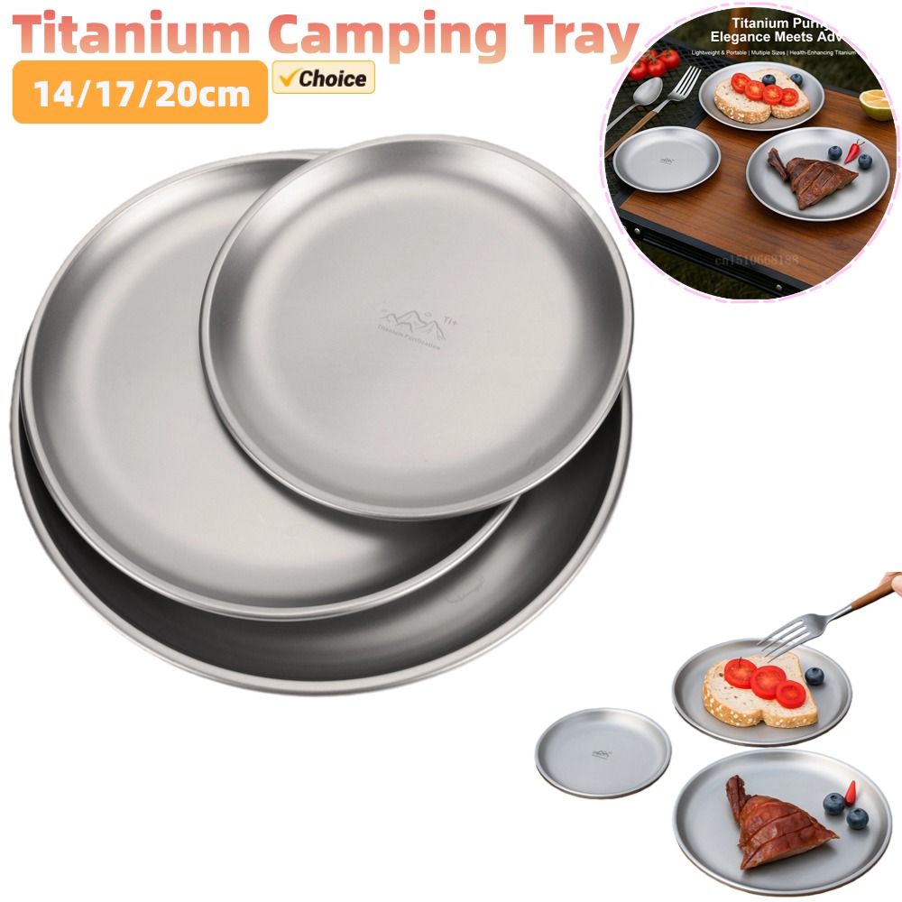 14/17/20 センチメートルチタンキャンププレート 1/ - Camping Cooking Disc のレビューと価格
