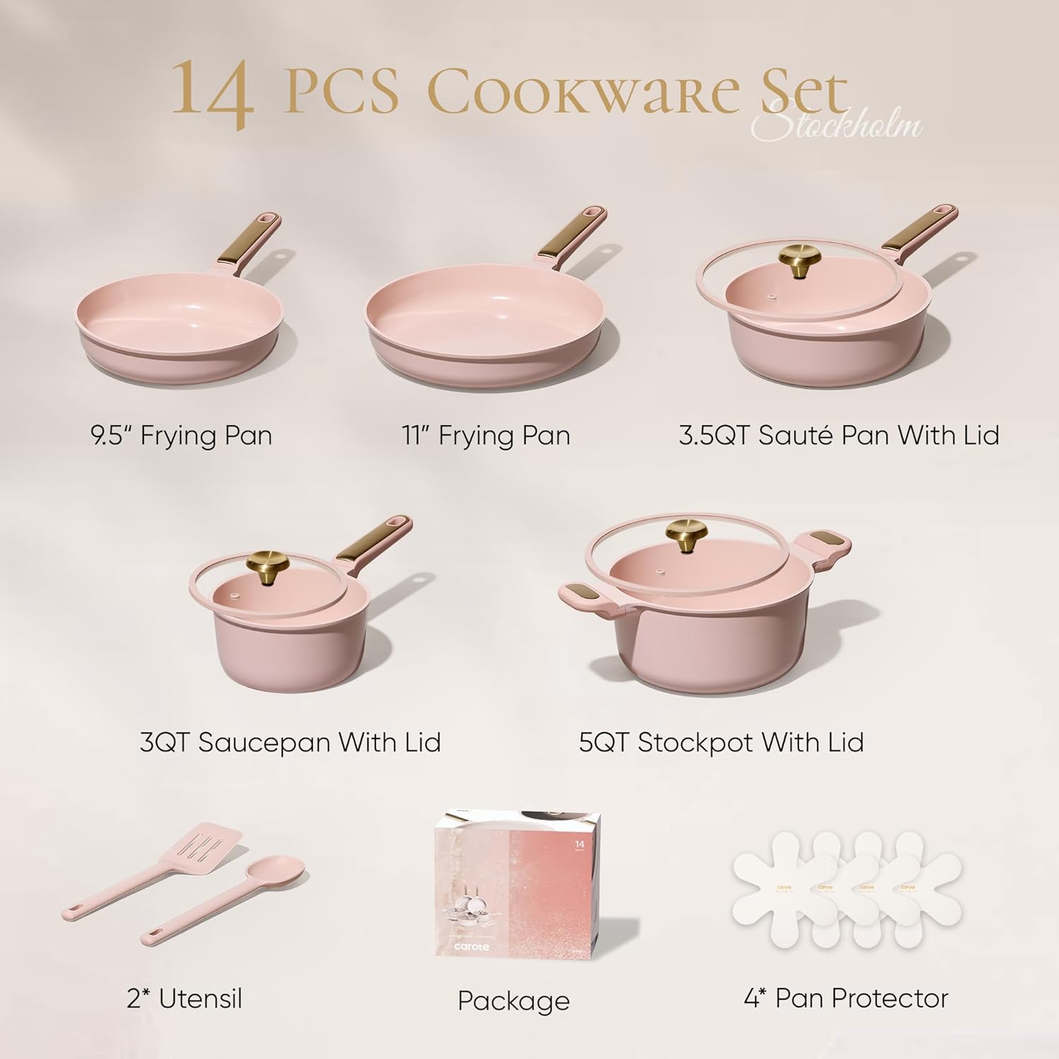 ノンスティックセラミック調理器具セット、14点セットの鍋とフ - Camping Cooking Pots And Pans Set のレビューと価格
