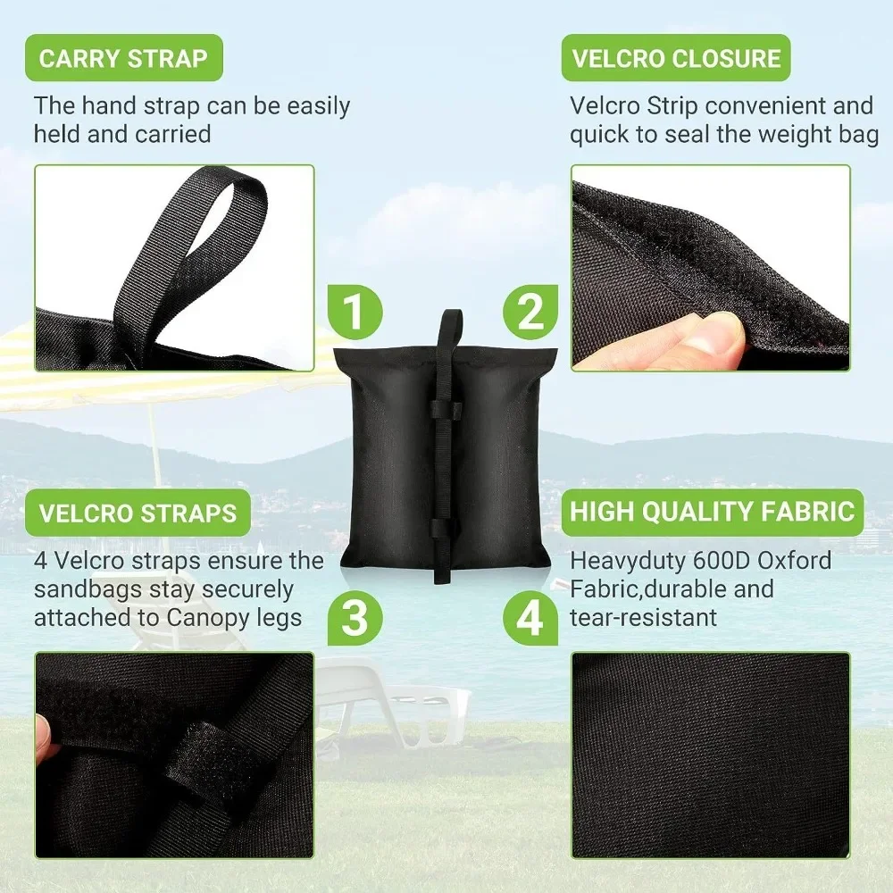 キャンプ用品ガーデンガゼボ足脚足ウェイトサンドバッグマーキー - Camping Cooking Gazebo のレビューと価格