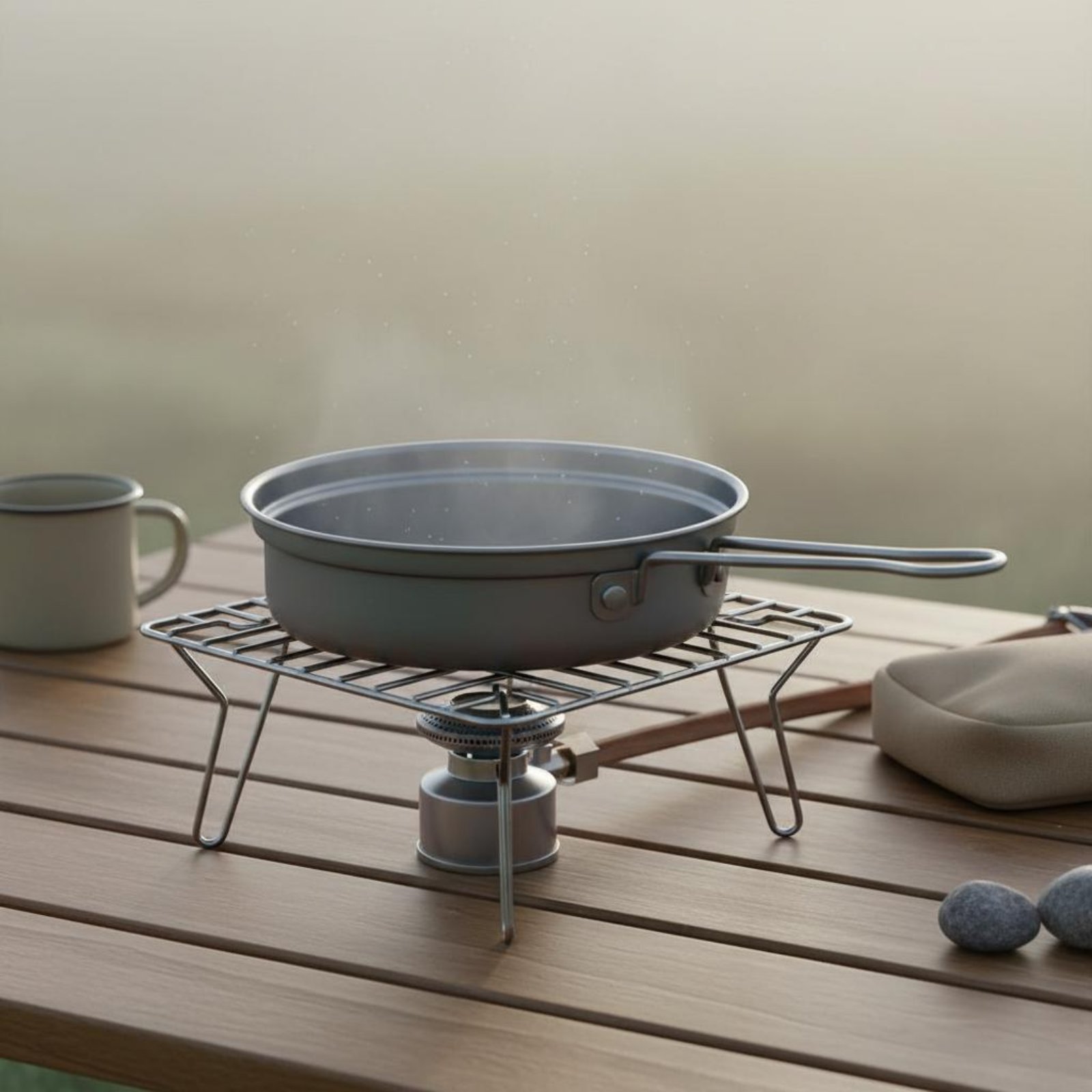 2ピースメタルキャンプクックセット高強度バックパッキング調理 - Camping Cooking Dining Set のレビューと価格