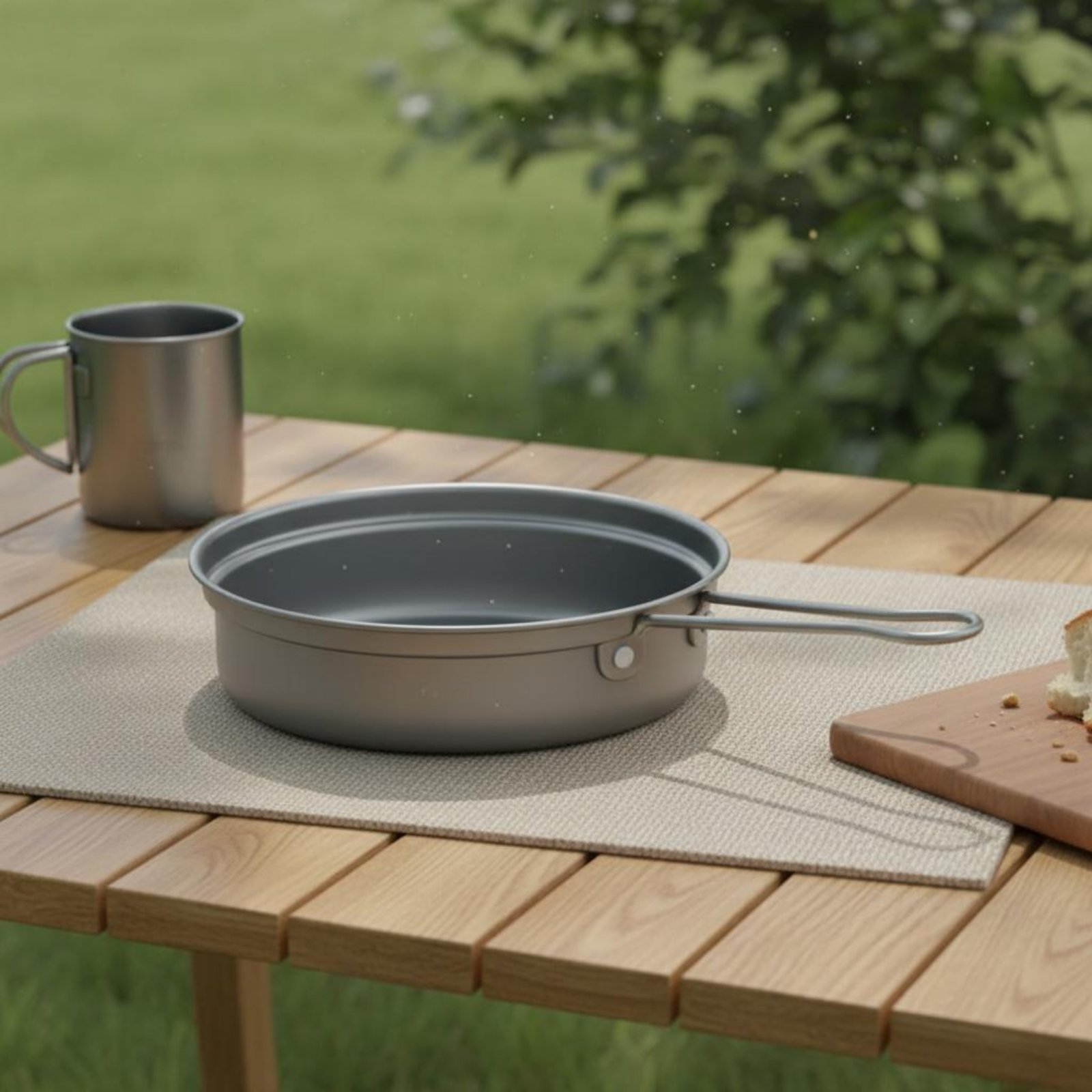 2ピースメタルキャンプクックセット高強度バックパッキング調理 - Camping Cooking Dining Set のレビューと価格