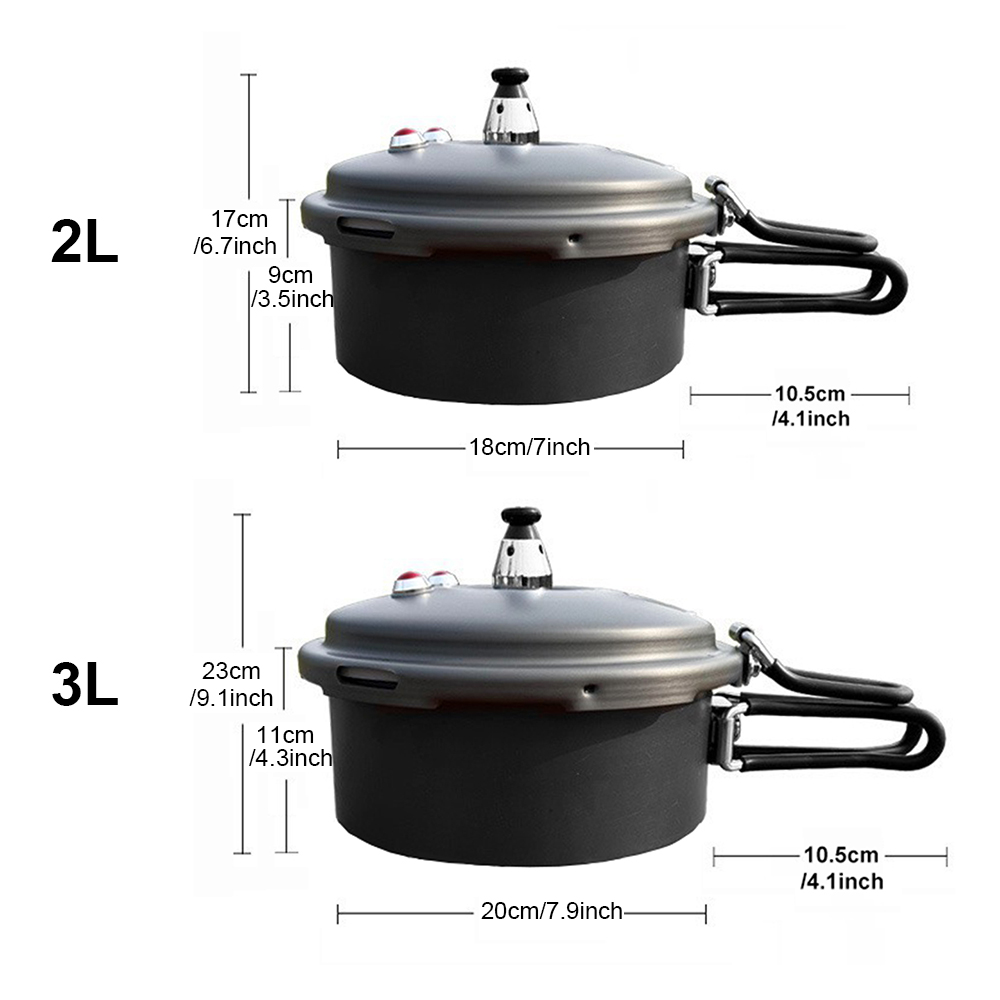 キャンプ用ミニ圧力鍋、屋外1～3人用2L/3L調理器具ポット - Camping Cooking Bag のレビューと価格