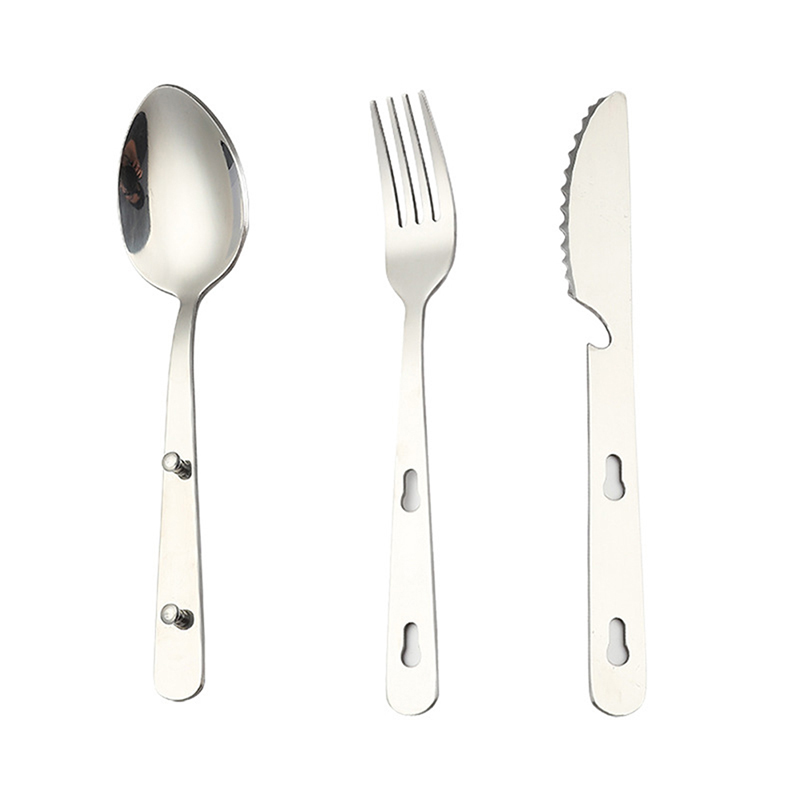 3 ピース/セットポータブルキャンプ調理食器ステンレス鋼食器 - Camping Cooking And Dining Set のレビューと価格