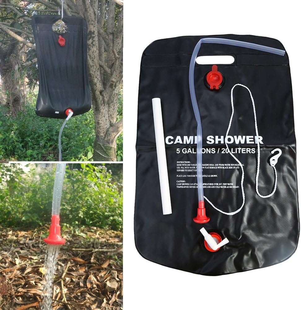 20Lソーラーシャワーバッグ ポータブルキャンプシャワーセッ - Camping Cooking Bag のレビューと価格