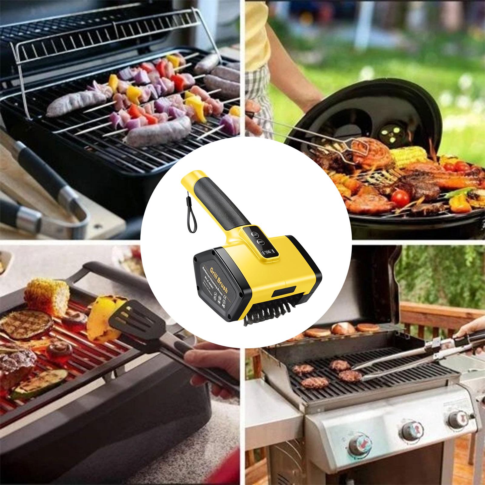 電気グリルブラシ 2 強力な速度充電式充電式電気グリルクリー - Camping Cooking Grate のレビューと価格